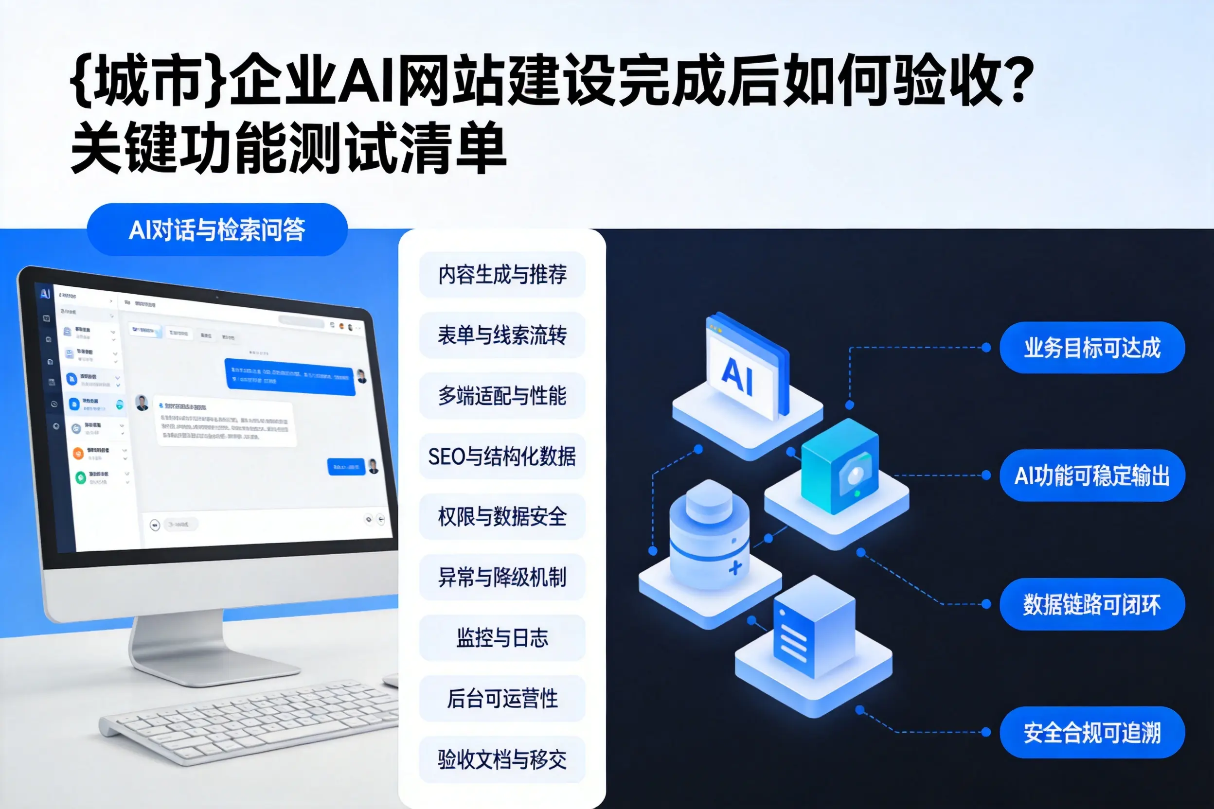 襄阳企业AI网站建设完成后如何验收?关键功能测试清单