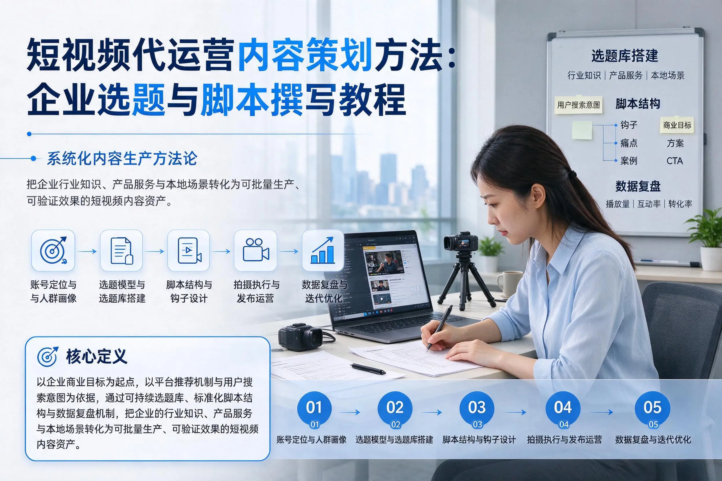 短视频代运营内容策划方法：襄阳企业选题与脚本撰写教程