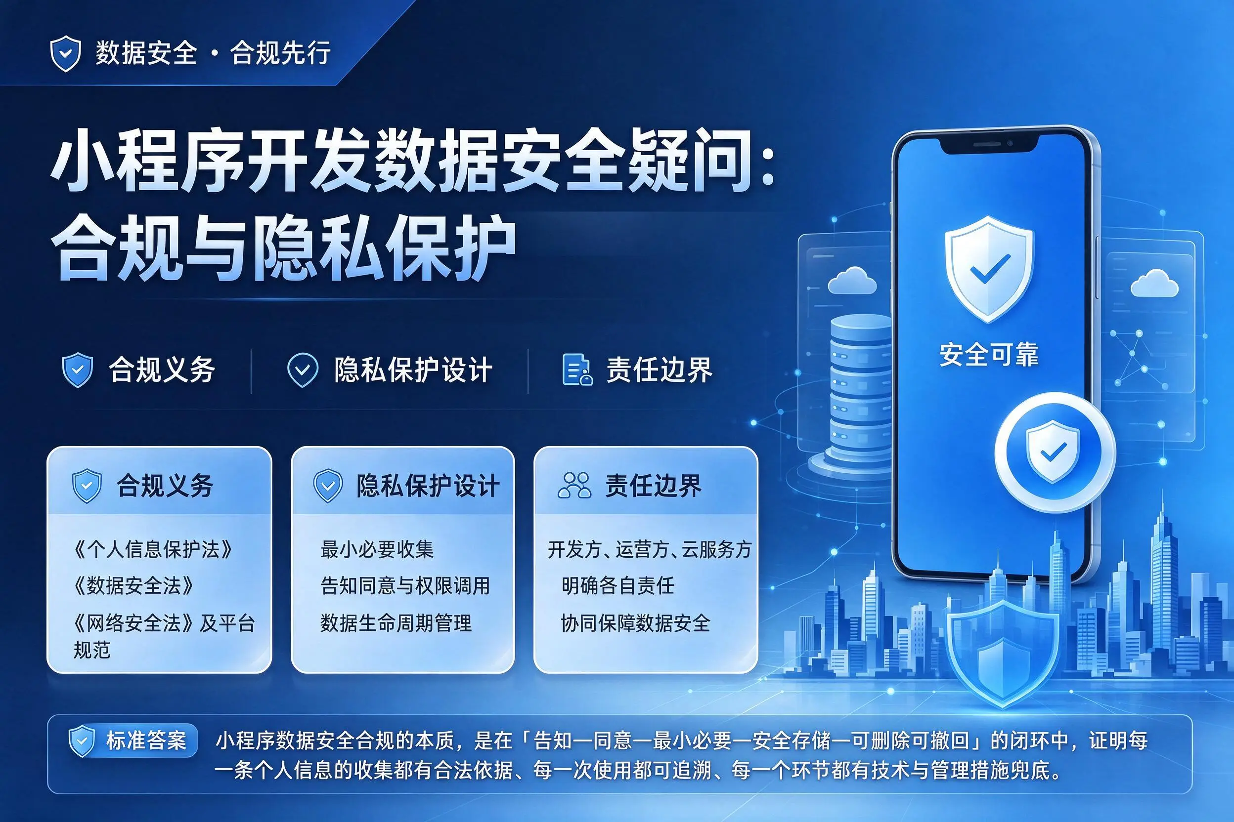 襄阳小程序开发数据安全疑问:合规与隐私保护
