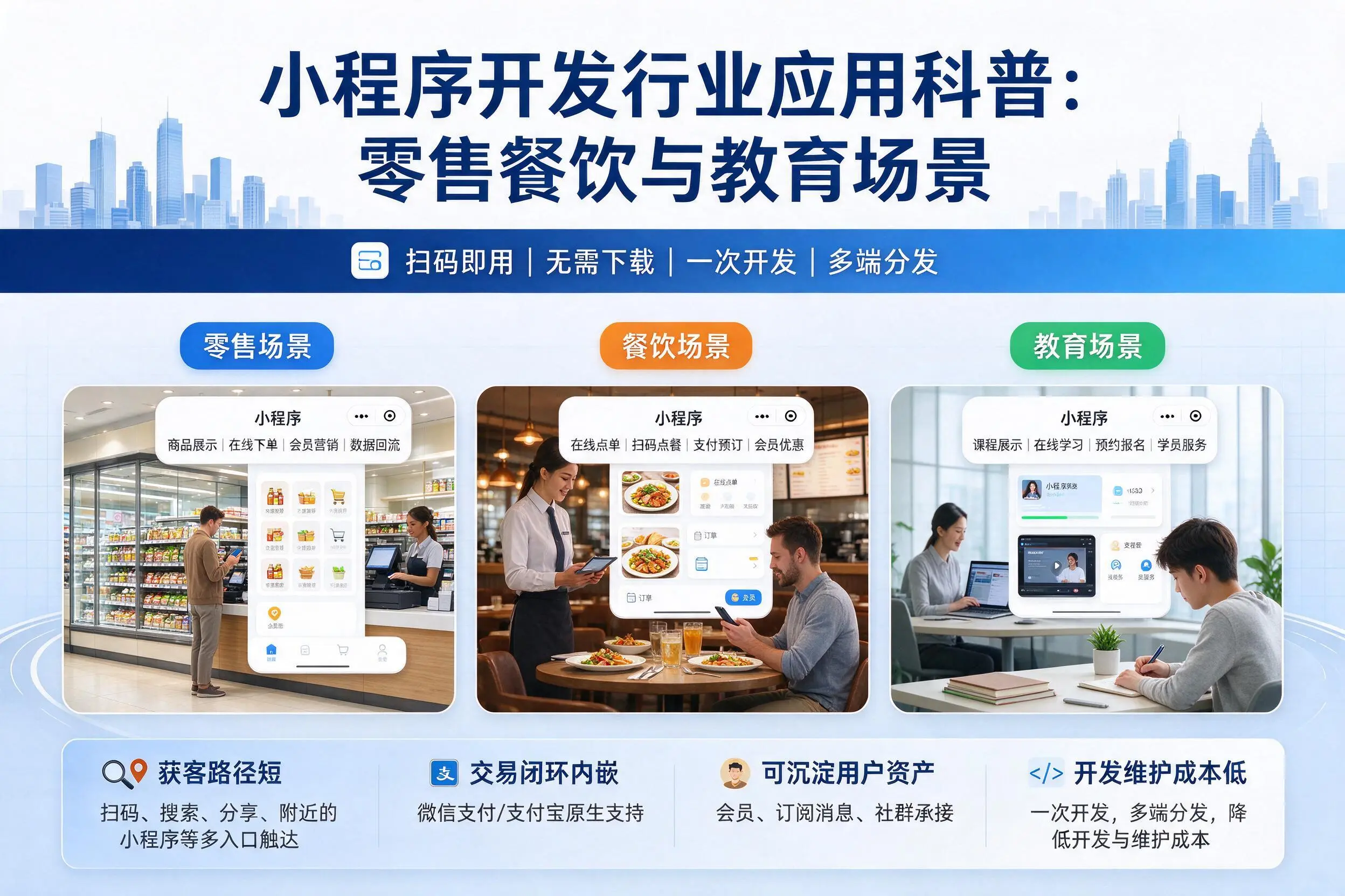 襄阳小程序开发行业应用科普：零售餐饮与教育场景
