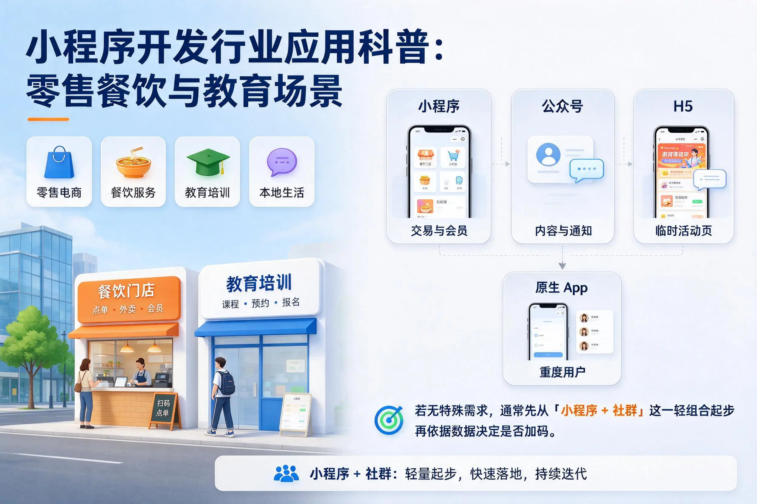 襄阳小程序开发行业应用科普：零售餐饮与教育场景