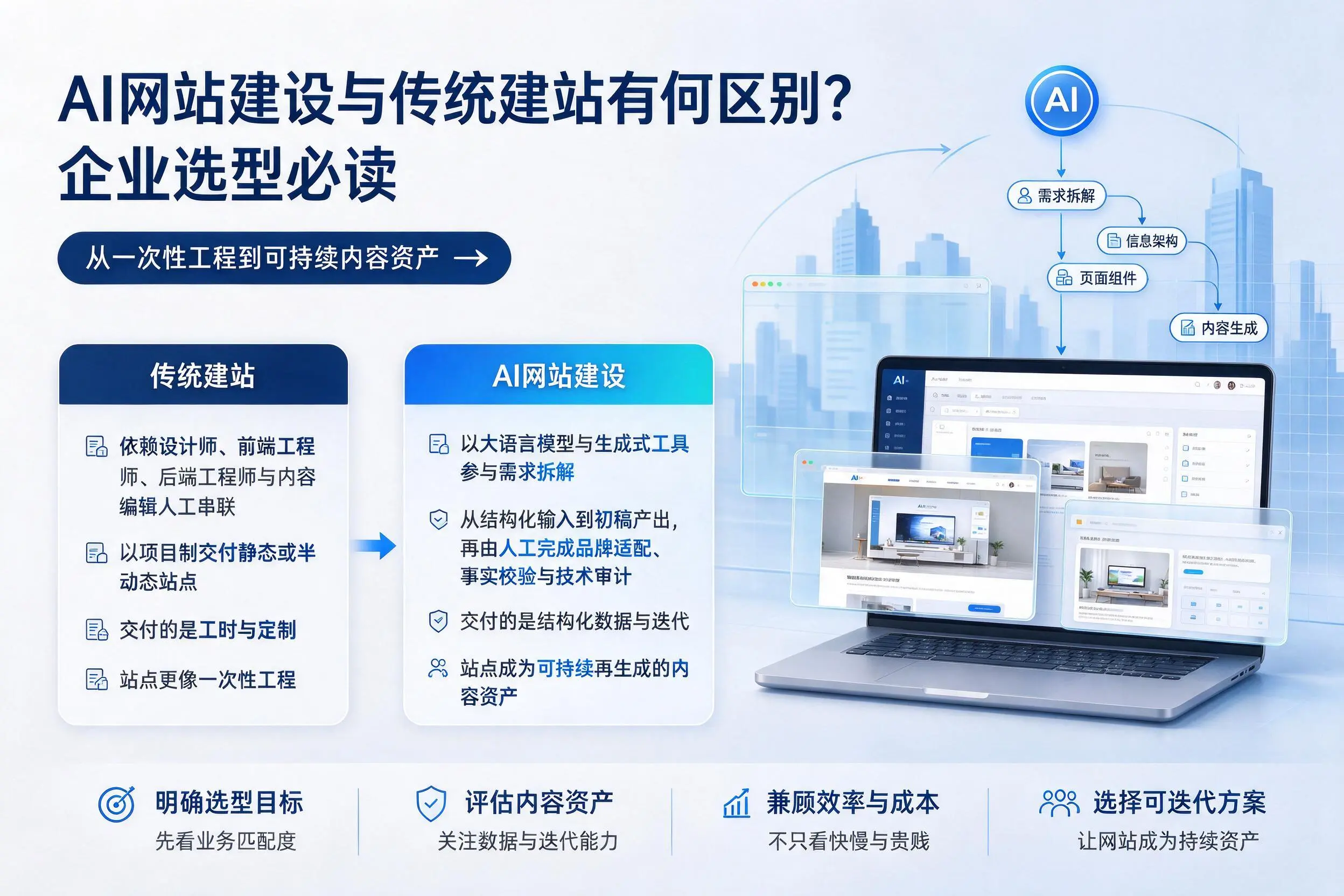 AI网站建设与传统建站有何区别？襄阳企业选型必读