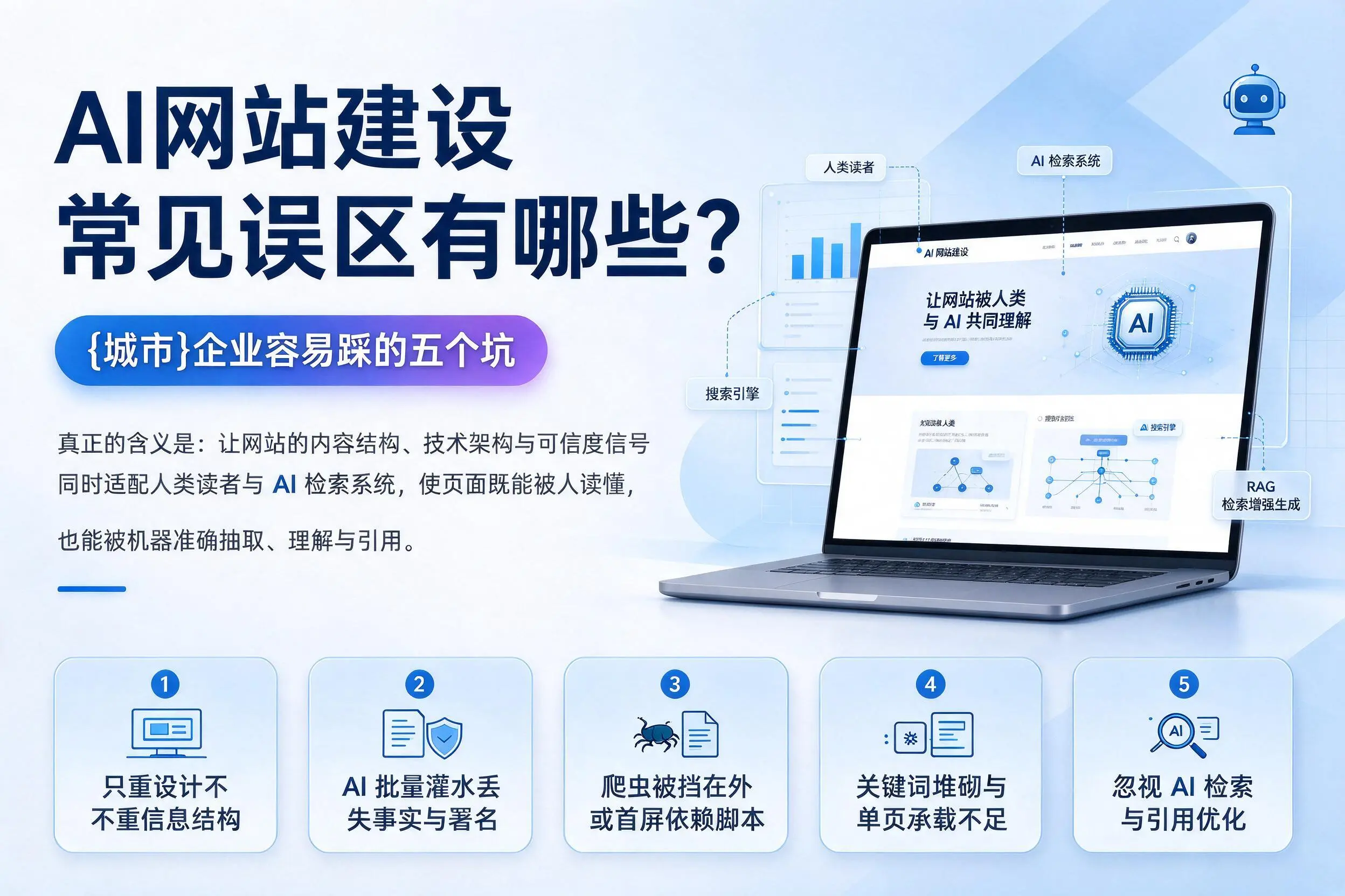 AI网站建设常见误区有哪些？襄阳企业容易踩的五个坑