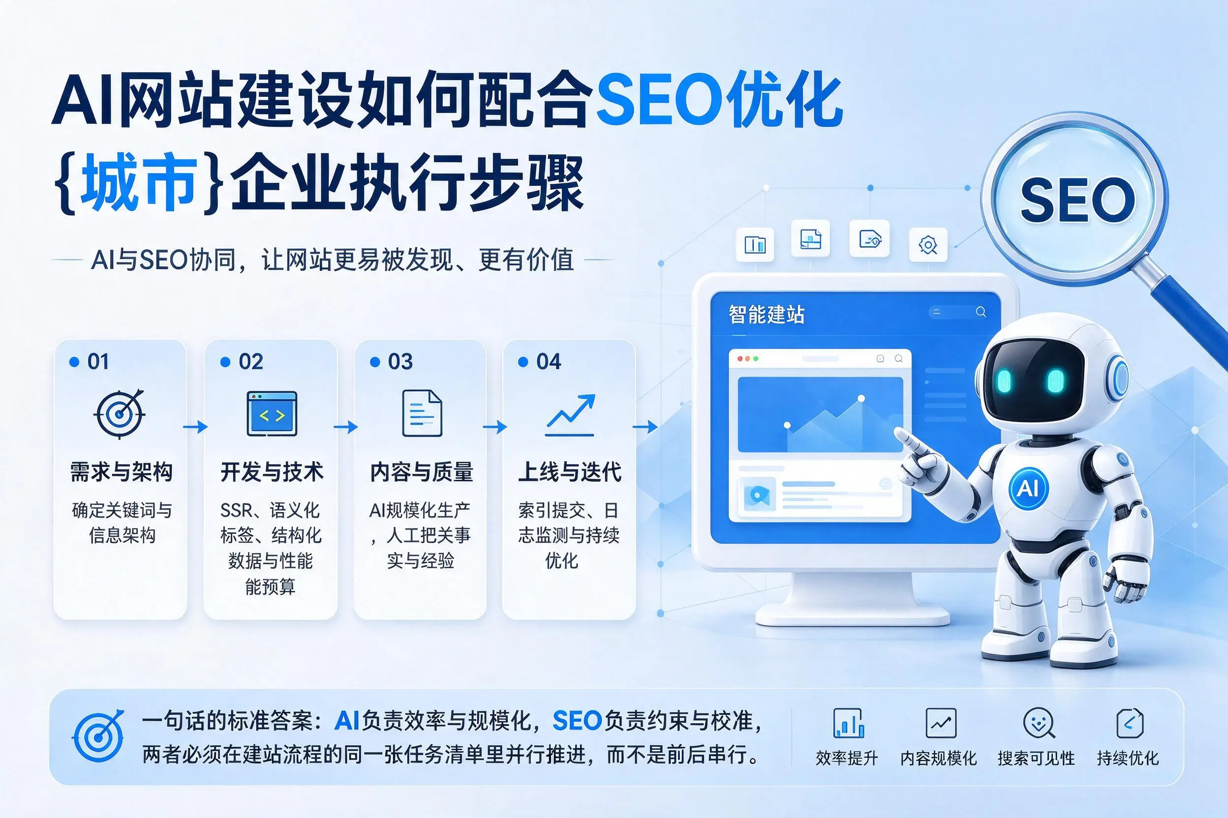 AI网站建设如何配合SEO优化,襄阳企业执行步骤
