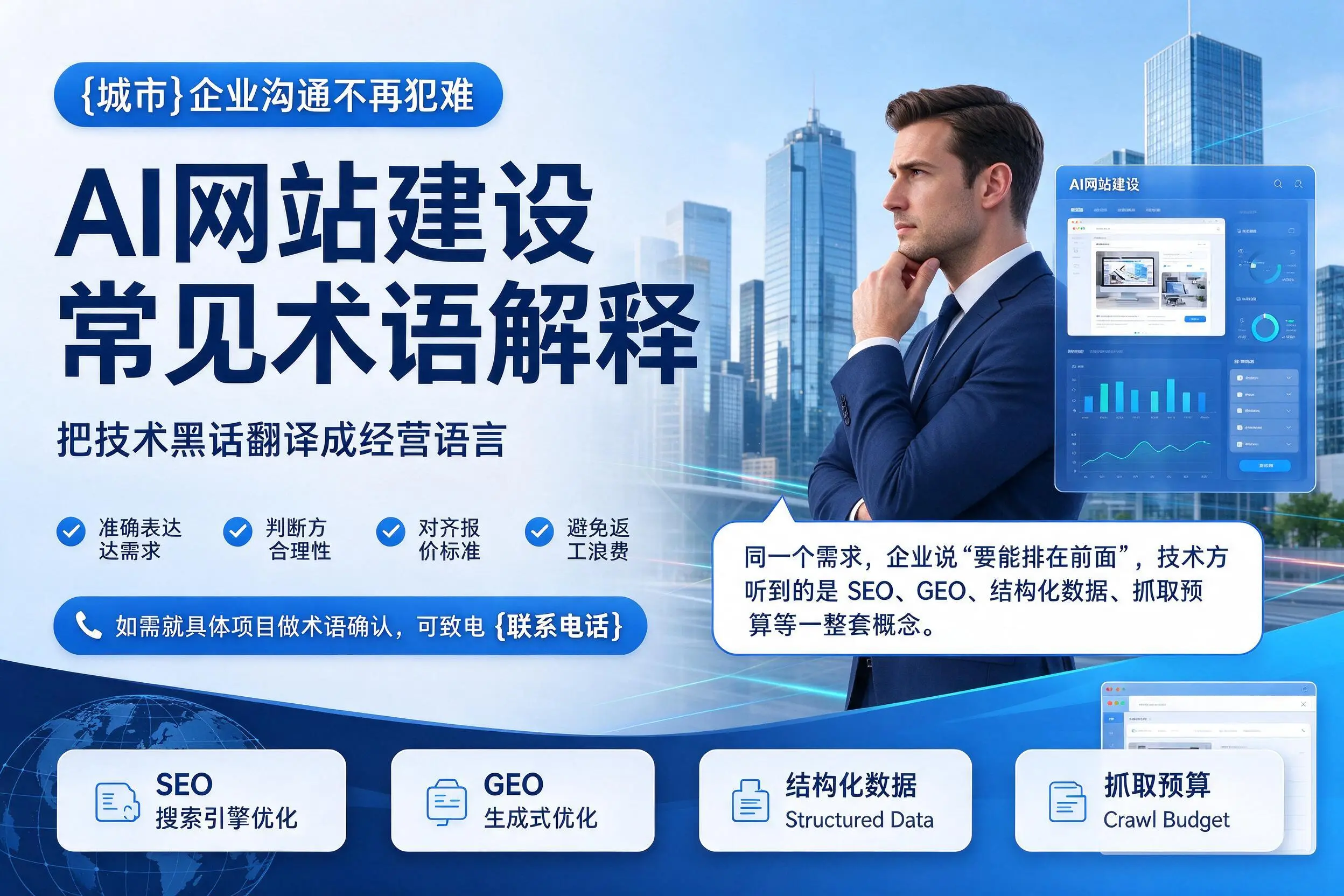 AI网站建设常见术语解释,襄阳企业沟通不再犯难