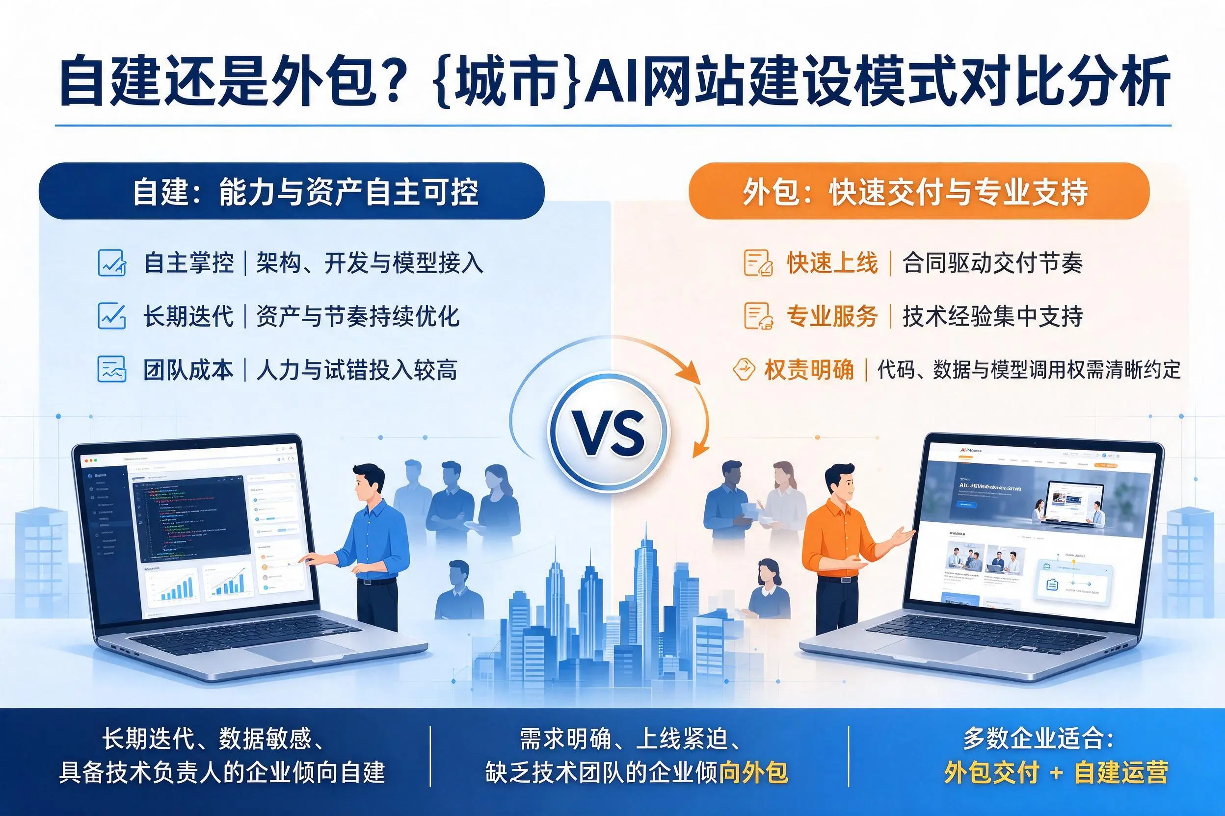 自建还是外包?襄阳AI网站建设模式对比分析